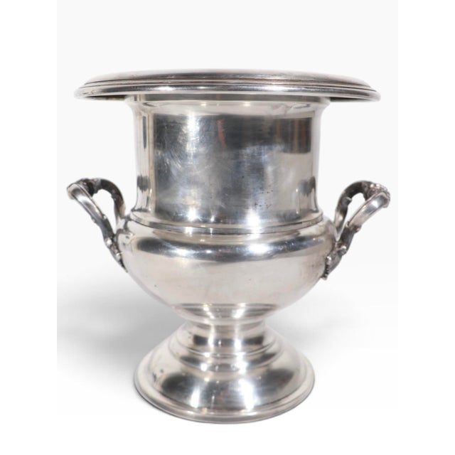 Vintage Silver Plate Champagne Ice Bucket by Crescent For Sale - Image 11 of 18