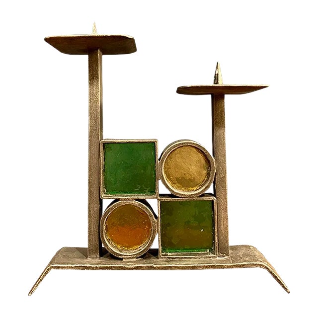 Brutalist Style Candleholder, 1960s For Sale