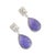 Natural tanzanite diamond earring in 18k gold For Sale - Image 4 of 18
