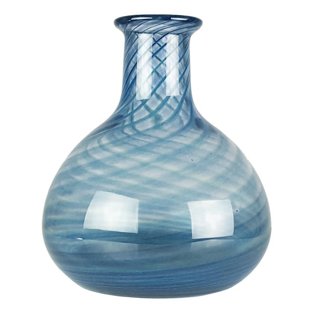 Blue & Clear Murano Glass Vase from Barovier & Toso, 1960s For Sale