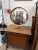 For sale is a very rare Mid Century Modern teak table mirror made in Sweden by Luxus. Made specifically by famous...