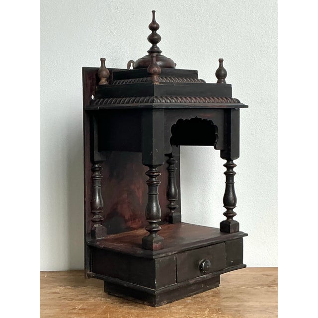 Vintage Boho Carved Wood Altar For Sale In West Palm - Image 6 of 12
