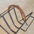 1940s Iron and Leather Magazine Rack in the Style of Jacques Adnet For Sale - Image 9 of 11
