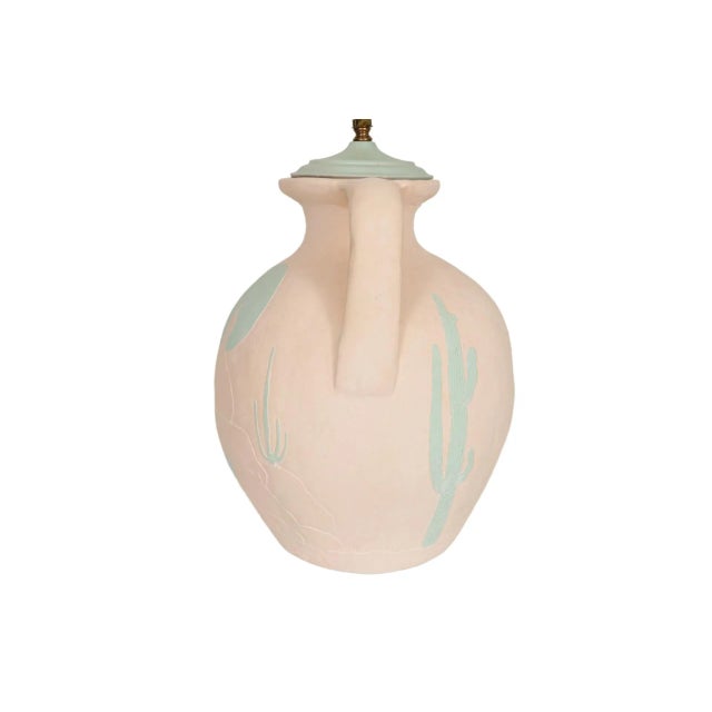 American Southwestern Earthenware Amphora Table Lamp For Sale - Image 3 of 12