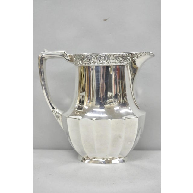 Vintage Oneida Coronation Community Silver Plated Water Pitcher With Handle For Sale - Image 14 of 15