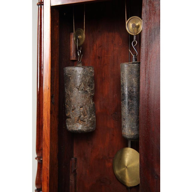 Brown Antique Grandfather Clock, 1800s For Sale - Image 8 of 12