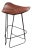 Pampa Leather Counter Stool by Cuero Design For Sale