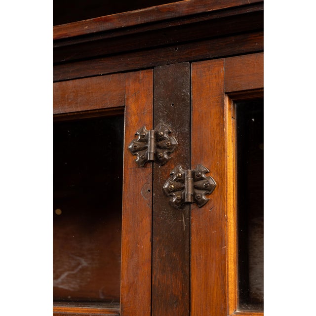 Early 20th Century Mission-Style Display Case With Glass Doors For Sale - Image 9 of 13