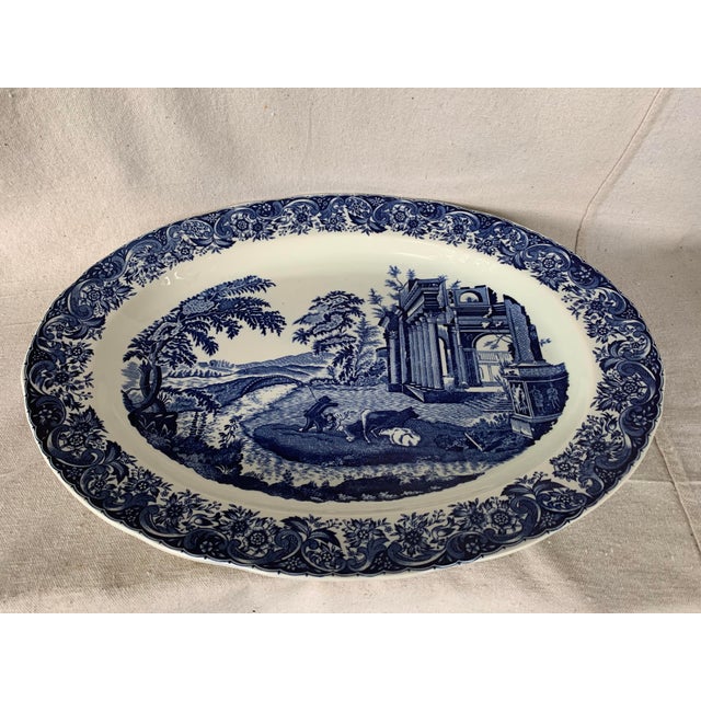 Vintage Blue & White Platter Chairish