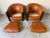 1980s Pair of Adam Tihany for Pace Collection Art Deco Style Leather Club Chairs by I4 Mariani For Sale - Image 5 of 12