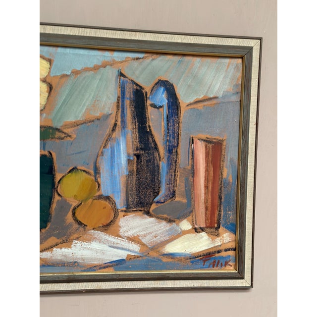 Gösta Falck, Tabletop, 1960s, Oil on Canvas, Framed For Sale - Image 14 of 18
