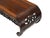 Wood Dark Brown Flower Motif Apron Scroll Leg Low Kang Coffee Table For Sale - Image 7 of 10