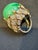 Gia Certified 40ct Jadeite Jade & 4ct Diamond Cocktail Ring 18ky Gold No Treat For Sale In New York - Image 6 of 8