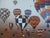 Mid-Century Modern 1970s Mid-Century Modern Large Format Acrylic on Canvas by Letterman - Hot Air Balloons For Sale - Image 3 of 4
