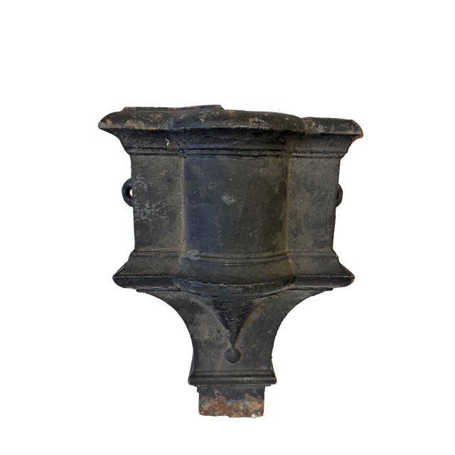 Late 19th Century Victorian English Cast Iron Rainwater Hopper Wall Planter For Sale - Image 5 of 8