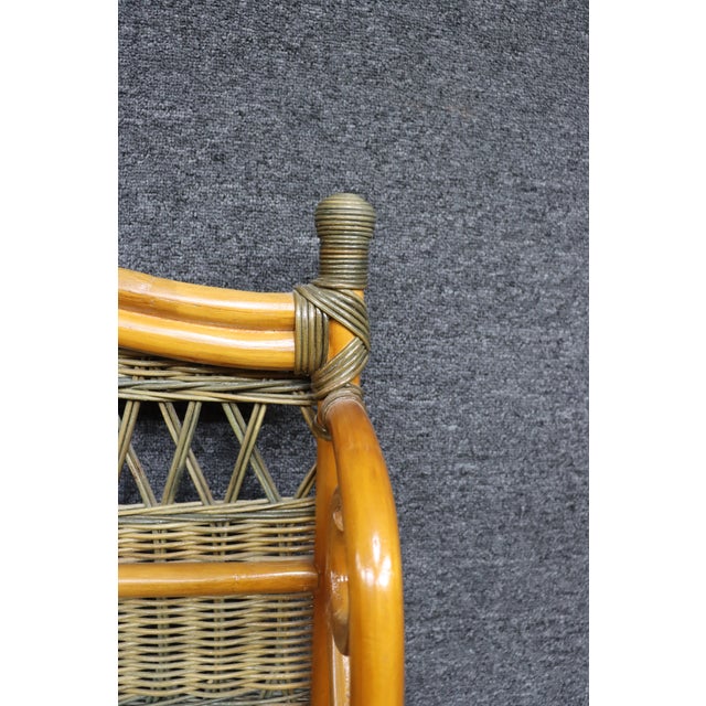 Italian Bamboo and Wicker Etagere For Sale - Image 11 of 15
