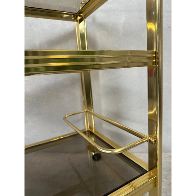 Vintage Hollywood Regency Bar Trolley, 1980s For Sale - Image 6 of 12