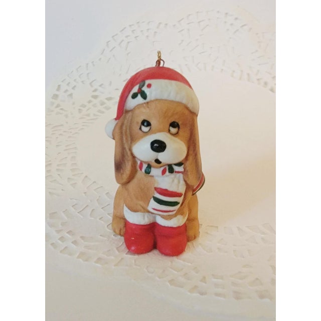 Vintage House of Lloyd Ceramic Figurine Ornament, Puppy Dog Furbaby 1988, Made in Taiwan Christmas Collectible For Sale In Jacksonville, FL - Image 6 of 9
