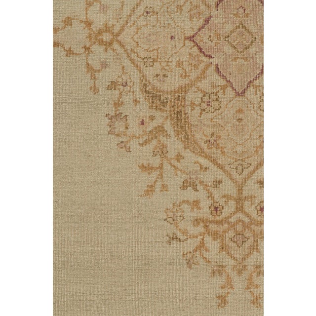 Traditional Antique Amritsar Square Rug With Medallion and Floral Patterns From Rug & Kilim For Sale - Image 3 of 7