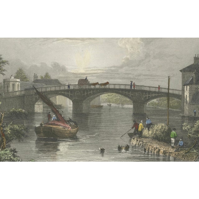 Beige William Tombleson, Windsor Bridge on the Thames, 1832, Engraving on Paper For Sale - Image 8 of 10