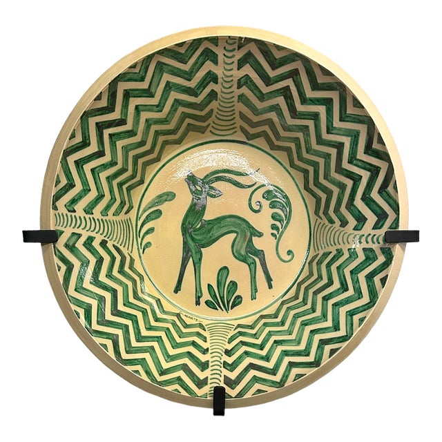 21st Century Large Spanish Lebrillo Deer Bowl For Sale