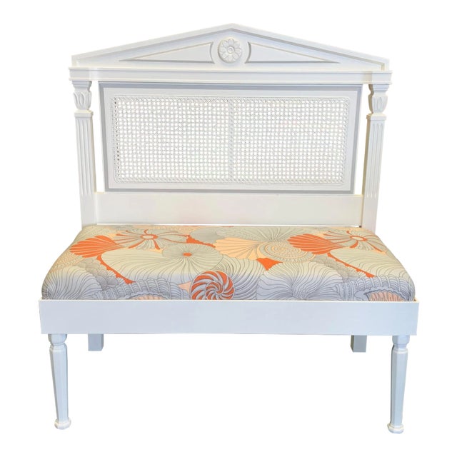 Antique Neoclassical Headboard Re-Purposed Into Bench For Sale