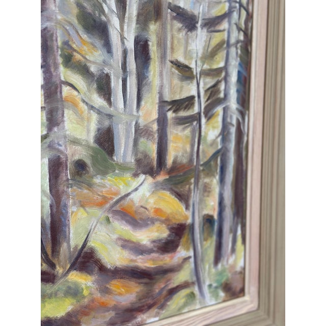 Original Swedish Oil on Canvas – “Forest” by Gottfrid Lård – Vintage & Framed – 58.5 × 54.5 cm (23.0" × 21.5") A...