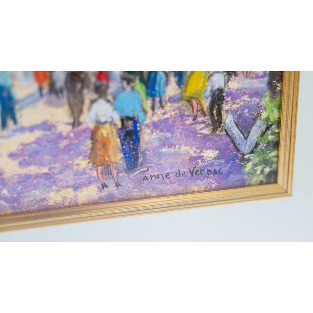 Anne De Vernac - Paris Street Scene, Pastel on Paper For Sale - Image 4 of 5