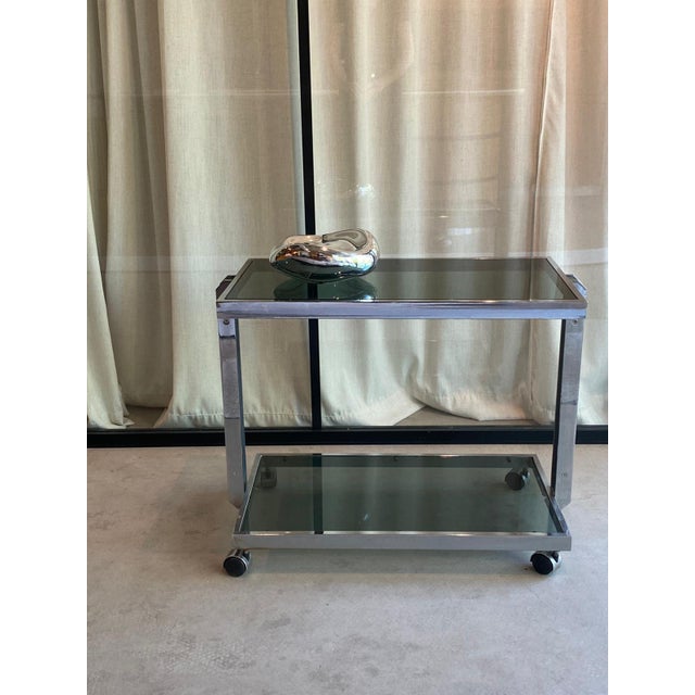 Serving Bar Cart by Milo Baughman For Sale - Image 5 of 8