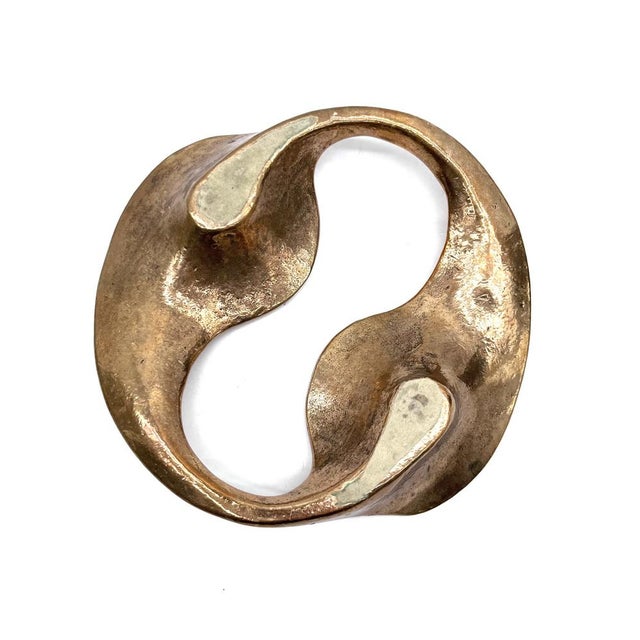 Brutalist Bronze Double Candleholder by Michael Harjes, 1970s For Sale - Image 6 of 11