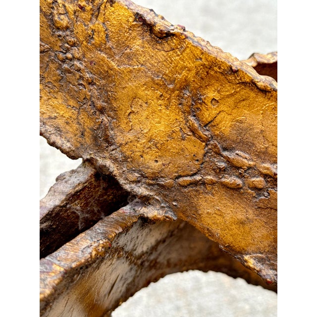 Silas Seandel 1960s Brutalist Torch Cut Steel Silas Seandel Style Coffee Table Base For Sale - Image 4 of 10