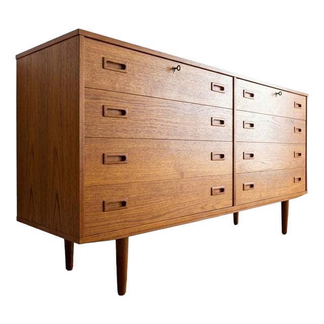 Vintage Danish Teak Sideboard with Drawers, 1950s For Sale