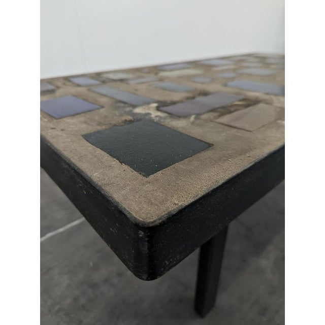 Black Coffee Table in the style of Jacques Avoinet For Sale - Image 8 of 11