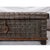 Antique Indian Teakwood Pitara Chest "Bed Bench", with outstanding iron and brass decoration to the facade and iron...