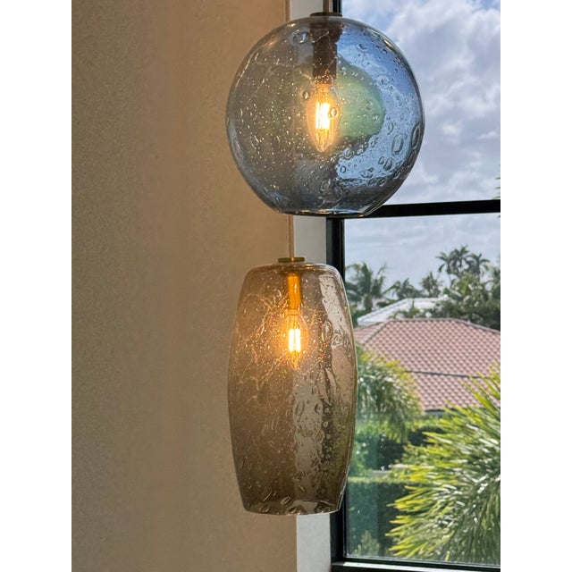 Tracy Glover Studio Beach Glass Chandelier For Sale - Image 4 of 7