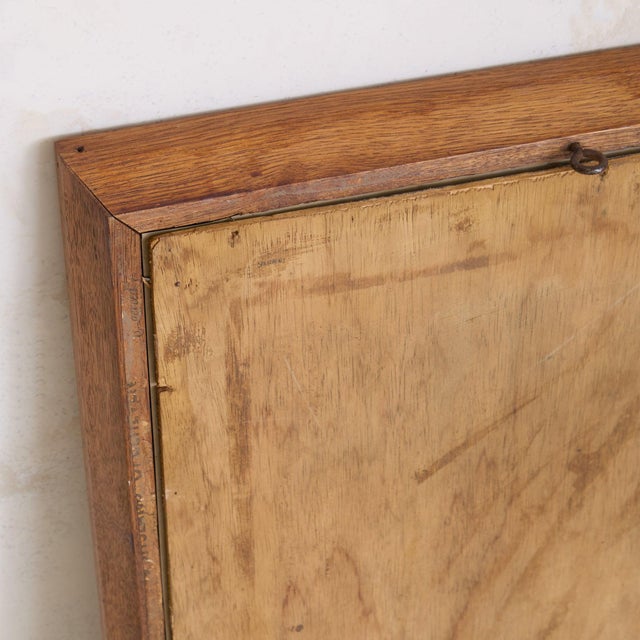 Brown French Rectangular Wood Wall Mirror, 1940s - 2 Available For Sale - Image 8 of 8