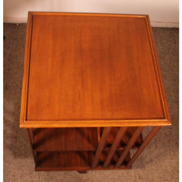 Revolving Bookcase in Light Mahogany, 1890s For Sale - Image 11 of 12