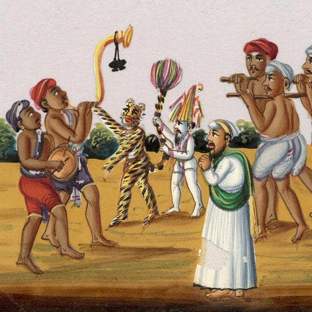 Indian Company School, Procession at the Muharram, 1800s, Gouache on Paper For Sale - Image 4 of 9