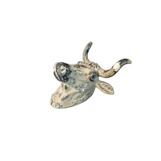 Vintage Distressed Bull Head Wall Sculpture – Trade Sign 19th Century For Sale In Atlanta - Image 6 of 8