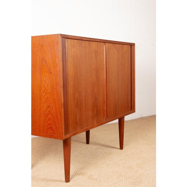 Brown Small Danish Teak Model 42 Sideboard by Kai Kristiansen for Feldballes Mobelfabrik, 1960s For Sale - Image 8 of 17
