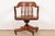 Arts & Crafts Solid Walnut Executive Swivel Desk Chair by Johnson Chair Co. For Sale - Image 12 of 12