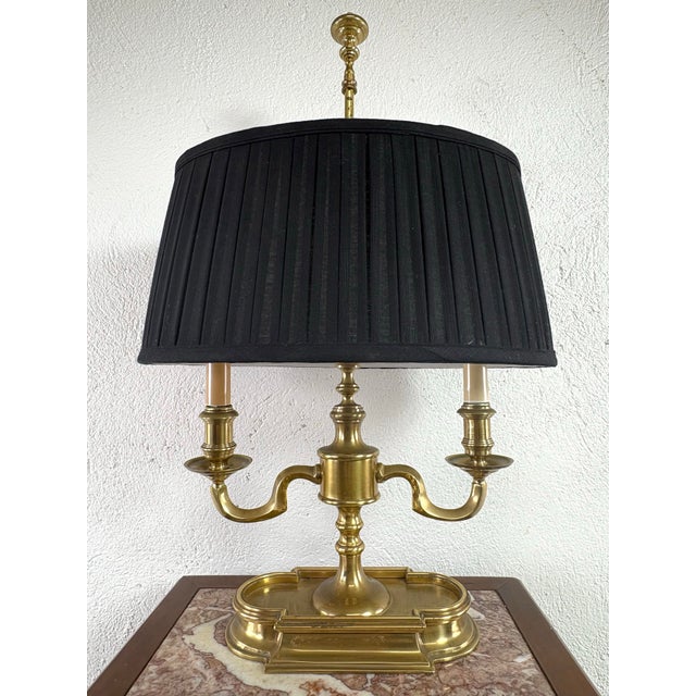 Vintage Solid Brass Bouilotte Style Table Lamp by Frederick Cooper For Sale - Image 10 of 10