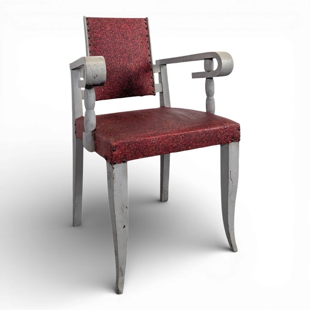 Reconstruction Armchair with Coil Armrests For Sale - Image 5 of 5