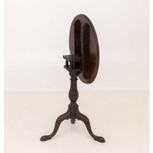 Brown George III Style Mahogany Tripod Table For Sale - Image 8 of 8