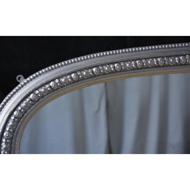 Antique Victorian Silver Overmantel Mirror, 1860 For Sale - Image 11 of 14