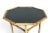 Vintage Coastal Bamboo Octagonal End Table With Black Inset Shelves For Sale - Image 18 of 18