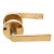 Modern Polished Bronze Lever Door Knob Set For Sale