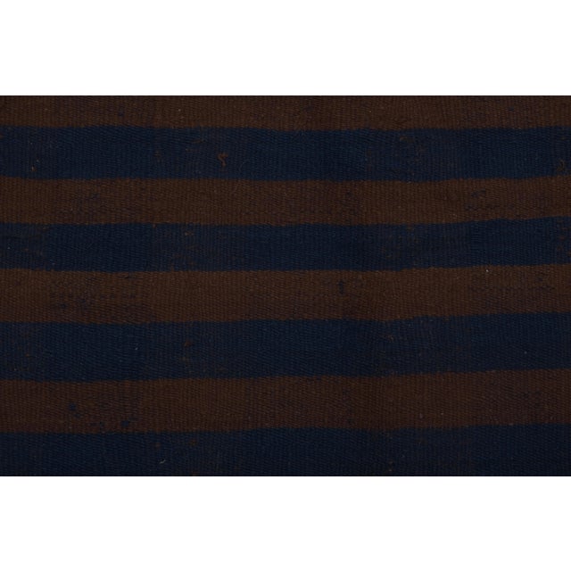 Textile 1960s Vintage Striped Turkish Kilim Rug 6'4'' X 9'11'' For Sale - Image 7 of 12