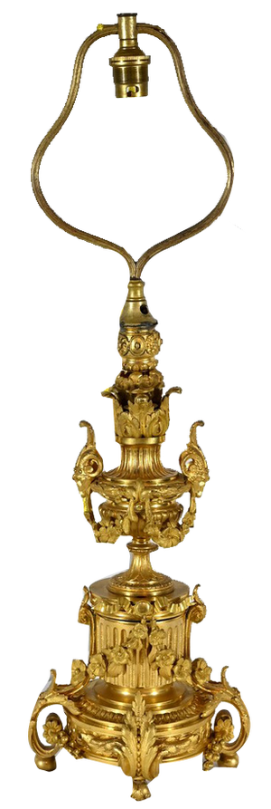 Mid-19th Century Napoleon III Gilt Bronze Lamp