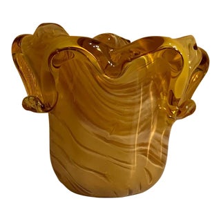 Mid 20th Century Hand-Blown Murano Lavorazione Bowl For Sale